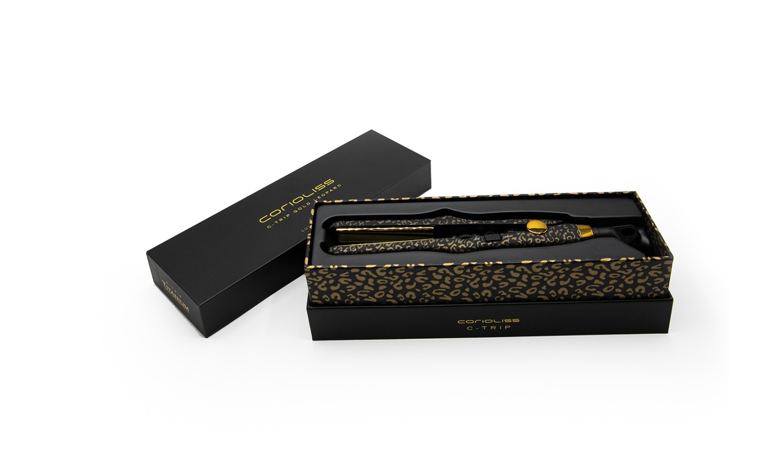 CORIOLISS C-TRIP HAIR STRAIGHTENER GOLD LEOPARD...